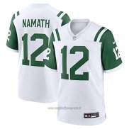 Maglia NFL Legend New York Jets Joe Namath Classic Alternato Bianco
