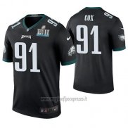 Maglia NFL Legend Philadelphia Eagles Fletcher Cox Nero Super Bowl Lii Champions Color Rush