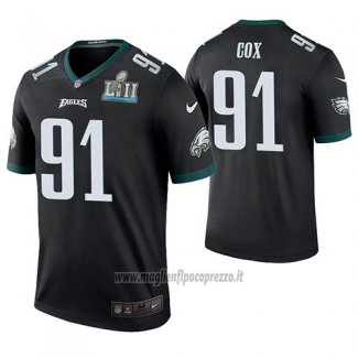 Maglia NFL Legend Philadelphia Eagles Fletcher Cox Nero Super Bowl Lii Champions Color Rush
