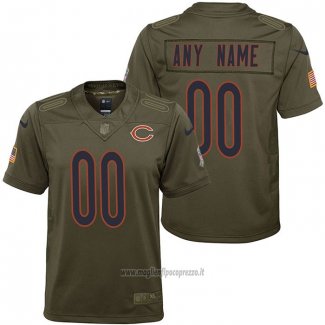 Maglia NFL Limited Bambino Chicago Bears Personalizzate Salute To Service Verde