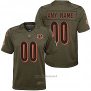 Maglia NFL Limited Bambino Cincinnati Bengals Personalizzate Salute To Service Verde