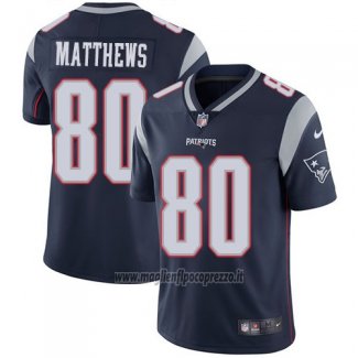 Maglia NFL Limited Bambino New England Patriots 80 Jordan Matthews Blu Stitched Vapor Untouchable