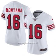 Maglia NFL Limited Bambino San Francisco 49ers 16 Joe Montana Bianco Rush Stitched Vapor Untouchable