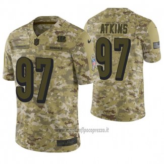 Maglia NFL Limited Cincinnati Bengals Geno Atkins 2018 Salute To Service Camuffamento