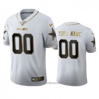 Maglia NFL Limited Dallas Cowboys Personalizzate Golden Edition Bianco