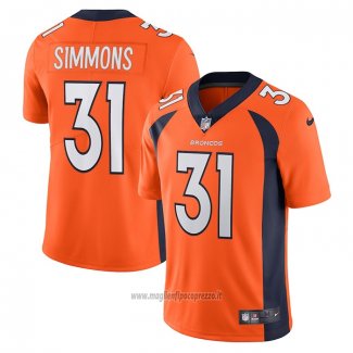 Maglia NFL Limited Denver Broncos Justin Simmons Vapor Untouchable Arancione