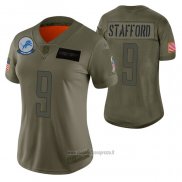 Maglia NFL Limited Donna Detroit Lions Matthew Stafford 2019 Salute To Service Verde