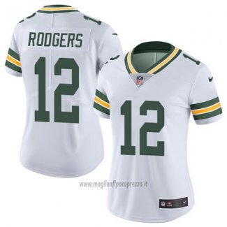 Maglia NFL Limited Donna Green Bay Packers 12 Rodgers Verde