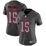 Maglia NFL Limited Donna Kansas City Chiefs Mahomes Static Fashion Grigio