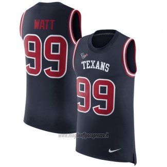 Maglia NFL Limited Houston Texans Senza Maniche 99 Watt Blu