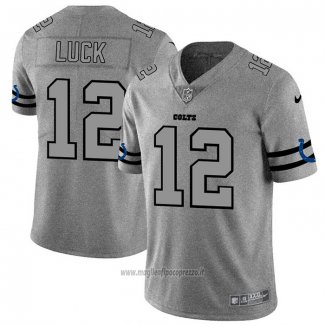 Maglia NFL Limited Indianapolis Colts Luck Team Logo Gridiron Grigio