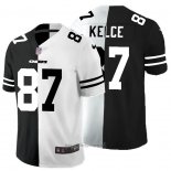 Maglia NFL Limited Kansas City Chiefs Kelce Black White Split