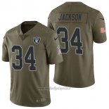 Maglia NFL Limited Las Vegas Raiders 34 Bo Jackson 2017 Salute To Service Verde
