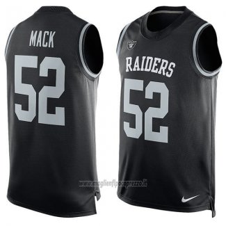 Maglia NFL Limited Las Vegas Raiders Senza Maniche 52 Mack Nero
