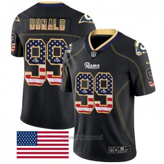 Maglia NFL Limited Los Angeles Rams Donald Rush USA Flag Nero