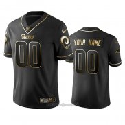 Maglia NFL Limited Los Angeles Rams Personalizzate Golden Edition Nero