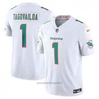 Maglia NFL Limited Miami Dolphins Tua Tagovailoa Vapor F.u.s.e. Bianco