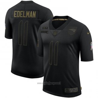 Maglia NFL Limited New England Patriots Edelman 2020 Salute To Service Nero