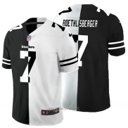 Maglia NFL Limited Pittsburgh Steelers Roethlisberger Black White Split