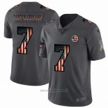 Maglia NFL Limited Pittsburgh Steelers Roethlisberger Retro Flag Nero