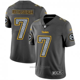 Maglia NFL Limited Pittsburgh Steelers Roethlisberger Static Fashion Grigio