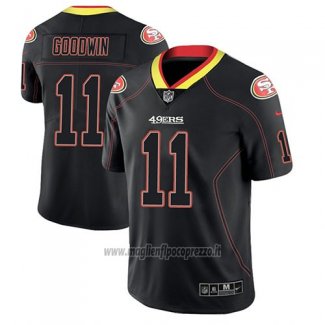 Maglia NFL Limited San Francisco 49ers Marquise Goodwin Nero Color Rush 2018 Lights Out