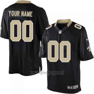 Maglia NFL New Orleans Saints Personalizzate Nero