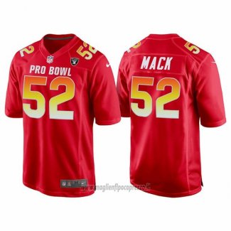 Maglia NFL Pro Bowl Las Vegas Raiders 52 Khalil Mack AFC 2018 Rosso