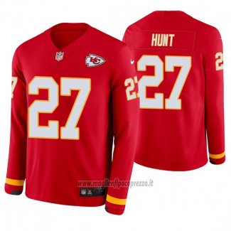 Maglia NFL Therma Manica Lunga Kansas City Chiefs Kareem Hunt Rosso