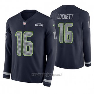 Maglia NFL Therma Manica Lunga Seattle Seahawks Tyler Lockett Blu