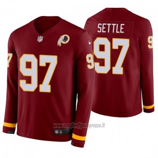 Maglia NFL Therma Manica Lunga Washington Commanders Tim Settle Rosso