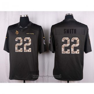 Maglia NFL Anthracite Minnesota Vikings Smith 2016 Salute To Service