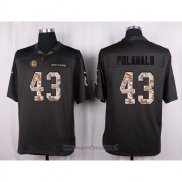 Maglia NFL Anthracite Pittsburgh Steelers Polamalu 2016 Salute To Service