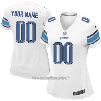 Maglia NFL Donna Detroit Lions Personalizzate Bianco