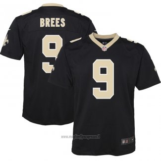 Maglia NFL Game Bambino New Orleans Saints Drew Brees Nero