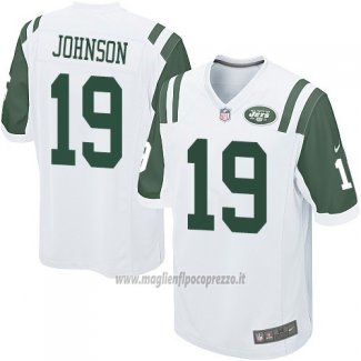Maglia NFL Game Bambino New York Jets Johnson Bianco