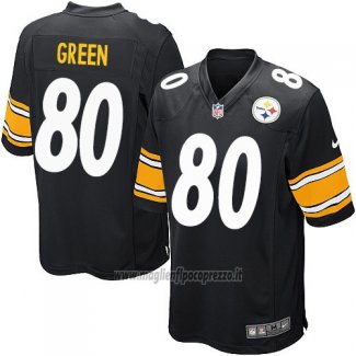 Maglia NFL Game Bambino Pittsburgh Steelers Green Nero