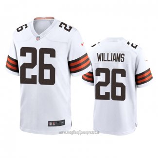 Maglia NFL Game Cleveland Browns Greedy Williams 2020 Bianco