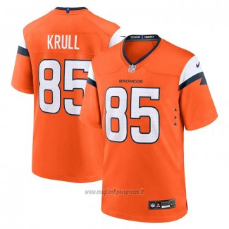 Maglia NFL Game Denver Broncos Lucas Krull Arancione Bianco