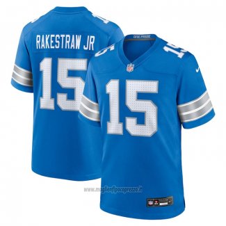 Maglia NFL Game Detroit Lions Ennis Rakestraw Jr. Blu Bianco