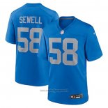 Maglia NFL Game Detroit Lions Penei Sewell Blu Grigio