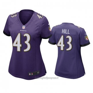 Maglia NFL Game Donna Baltimore Ravens Justice Hill Viola