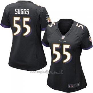 Maglia NFL Game Donna Baltimore Ravens Suggs Nero