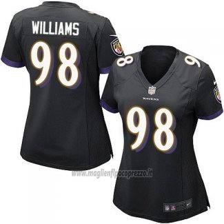 Maglia NFL Game Donna Baltimore Ravens Williams Nero
