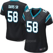 Maglia NFL Game Donna Carolina Panthers Davis Sr Nero