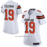 Maglia NFL Game Donna Cleveland Browns Coleman Bianco
