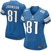 Maglia NFL Game Donna Detroit Lions Johnson Blu