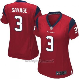 Maglia NFL Game Donna Houston Texans Savage Rosso