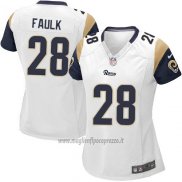 Maglia NFL Game Donna Los Angeles Rams Faulk Bianco