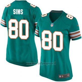 Maglia NFL Game Donna Miami Dolphins Sims Verde Scuro
